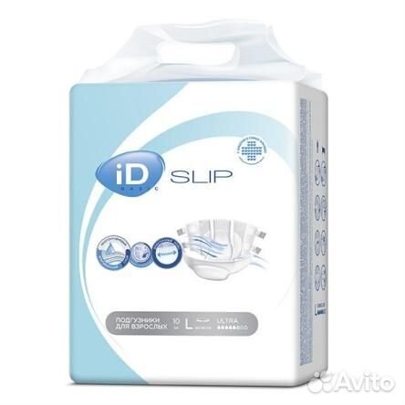 Подгузники для взрослых L 10шт/уп iD NEW Slip Basi