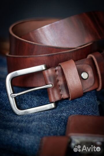 Ремень кожаный натуральный ручная работа Хабаровск