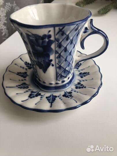 Чайная пара Гжель