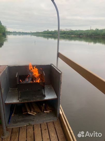 Аренда двухэтажного плота с баней и мангалом