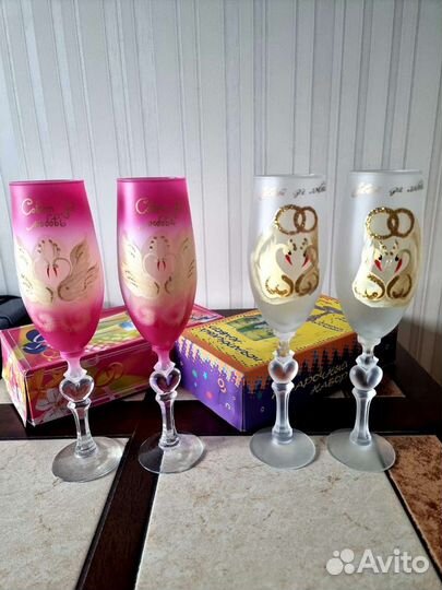 Свадебные бокалы новые