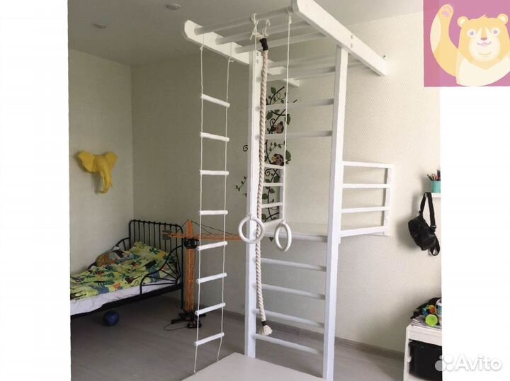 Шведская стенка с балконом и аксессуарами