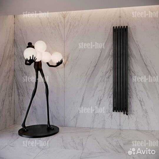 Вертикальный дизайнерский радиатор Steel-Hot от пр