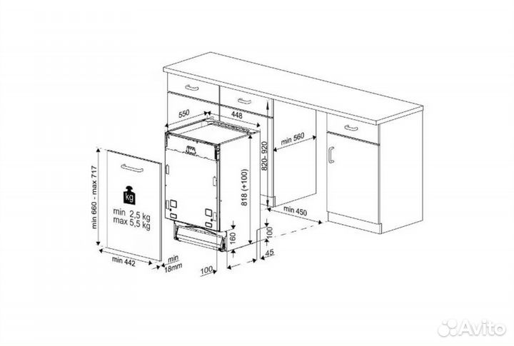 Встр. Посудомоечная машина Indesit DIS 1C69