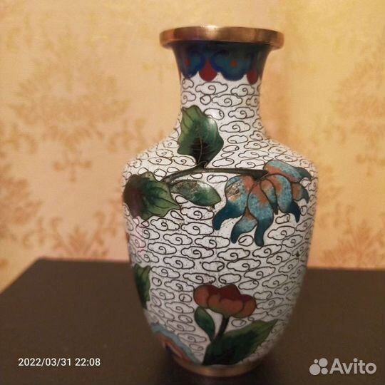 Ваза китай клуазоне