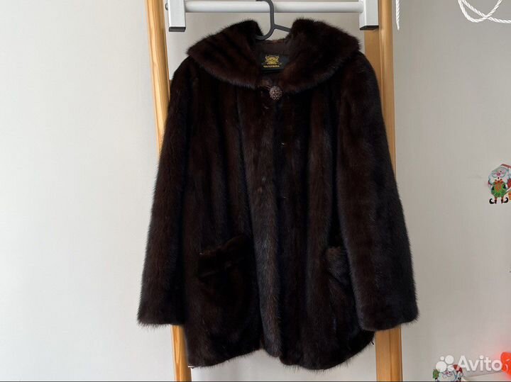 Шуба норковая с капюшоном 46/48/50/52