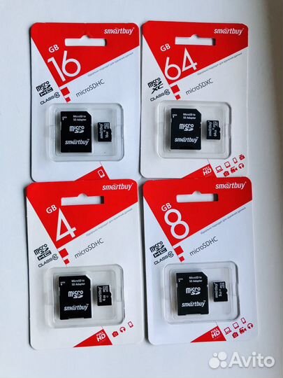 Карта памяти MicroSD 2,4,8,16,32,64GB
