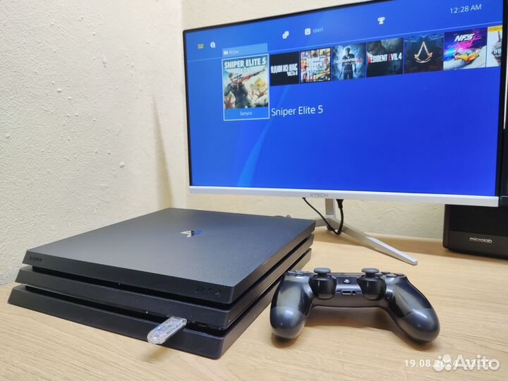 Sony playstation 4 pro 9.00 + топ игры бесплатно