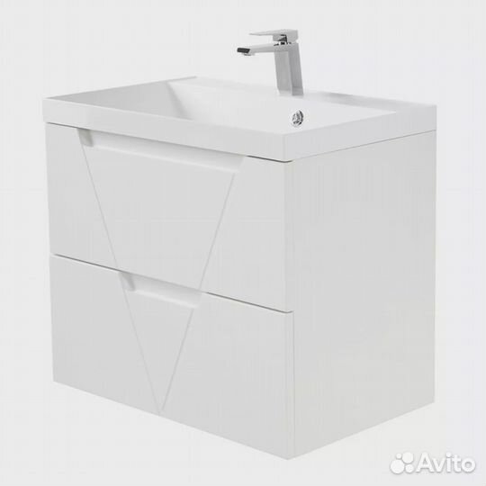 Тумба с раковиной BelBagno Vittoria 70 белый матовый
