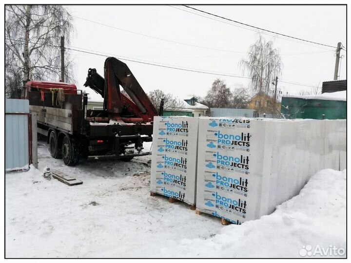 Газоблоки пеноблоки Бонолит. Доставка