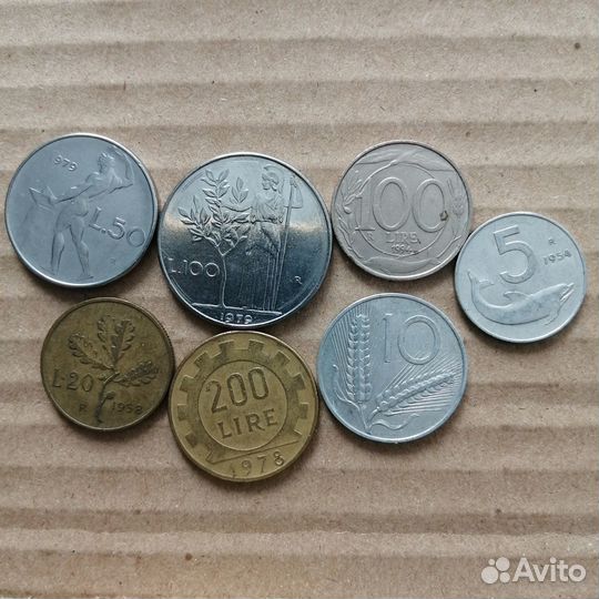 Монеты Индонезия,Франция,Испания,Италия