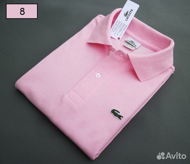 Розовое поло Lacoste женское и мужское