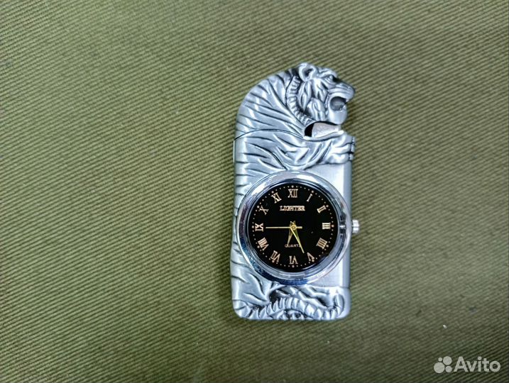 Зажигалка Тигр с часами