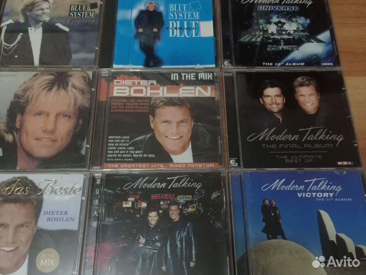 13 фирменных CD modern talking, blue system