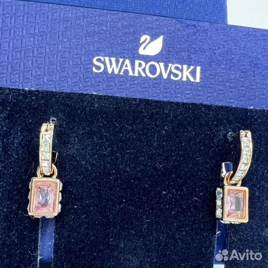 Swarovski трансформеры-серьги розовые