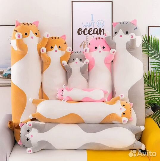 Мягкая игрушка Кот-Батон (50-130см)