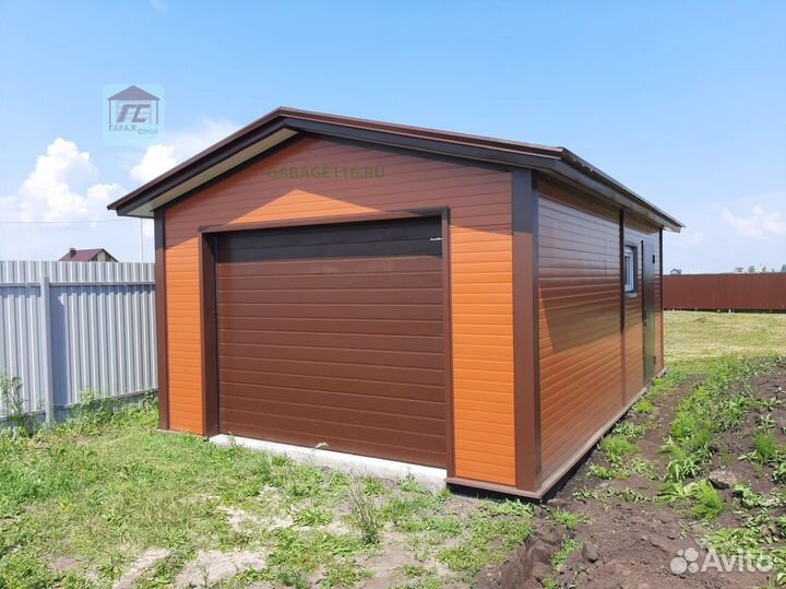 Теплый готовый гараж из сэндвич панелей под ключ