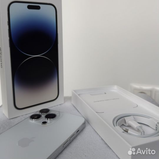 14 Pro Max: 256, белый, SIM+eSIM, 02.24, 100 акб
