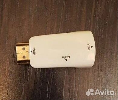 Hdmi VGA Переходник конвертер со звуком белый