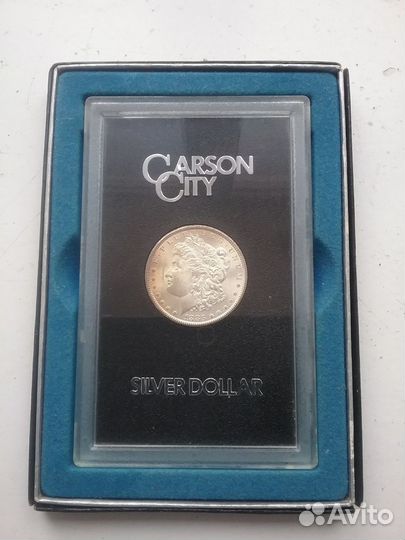 Доллар Морган 1883г сс,очень редкий,в коробке