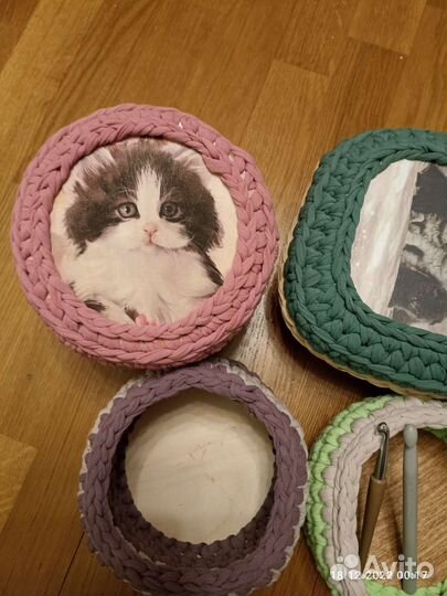 Вязанные корзины