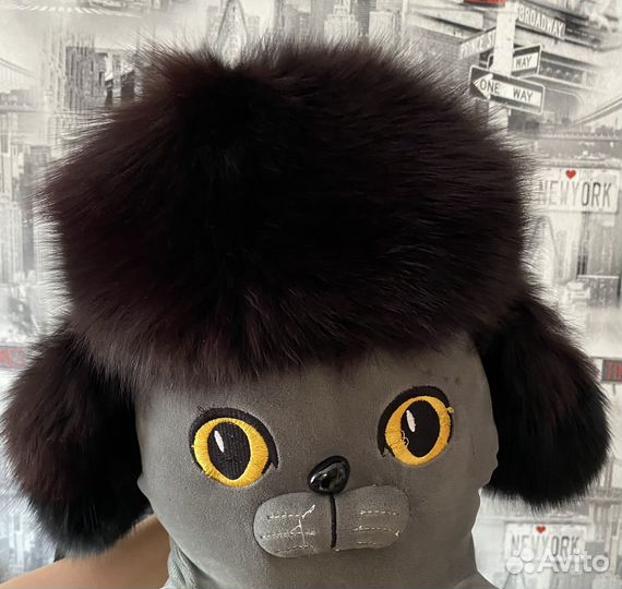 Шапка ушанка из песца