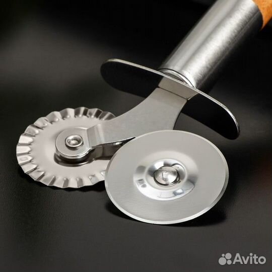 Нож для пиццы и теста Доляна «Валдай», двухсторонн