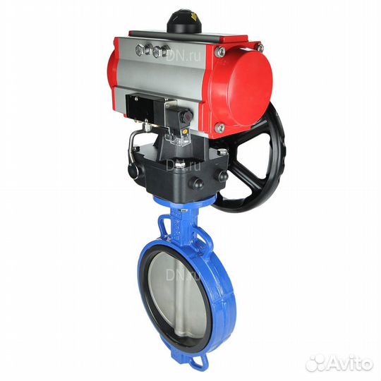 Затвор дисковый поворотный DN.ru GGG50-316L-epdm Ду200 Ру16, корпус - чугун GGG50, диск - нержавеюща