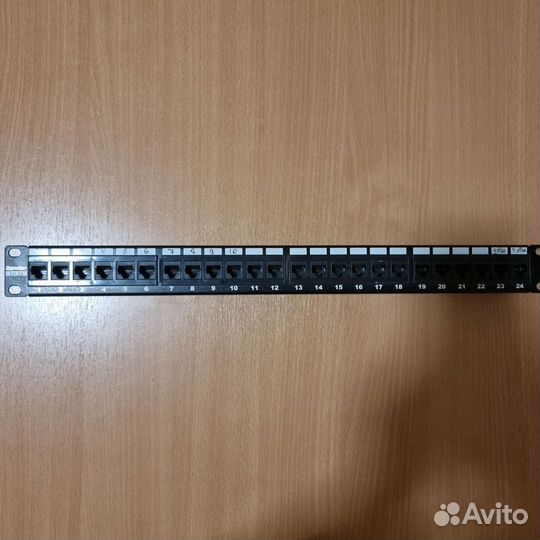 Патч-панель 24 порта Hyperline Cat.5e