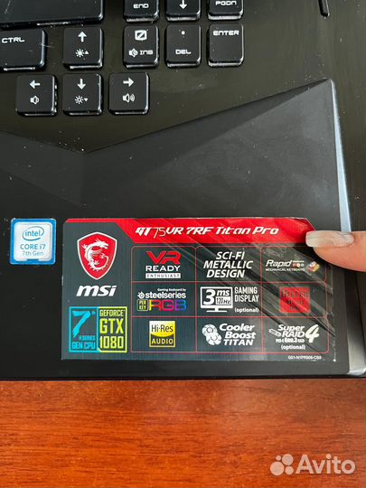 Игровой ноутбук msi GT 75VR 7RF Titan Pro