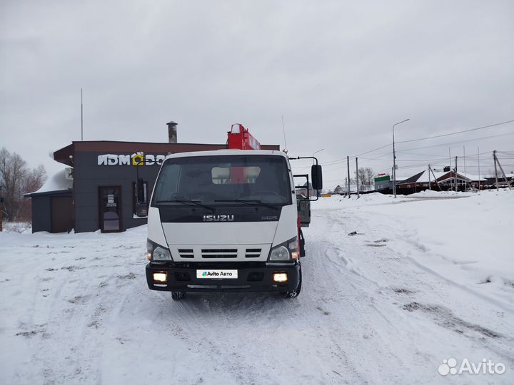 Бортовой грузовик Автофургон на Isuzu NQR с КМУ UNIC, 2008