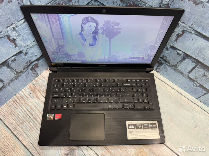 Игровой ноутбук fullhd Ryzen 8ядер/8Gb/SSD