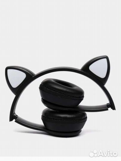 Беспроводные наушники светящиеся с кошачьими ушами