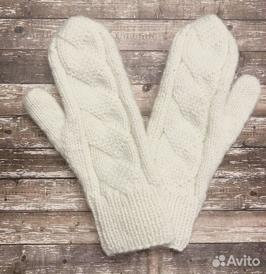 Варежки мохер/шерсть женские ручная работа подарок