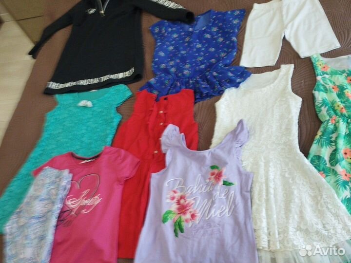 Летние вещи пакетом для девочки 122-128