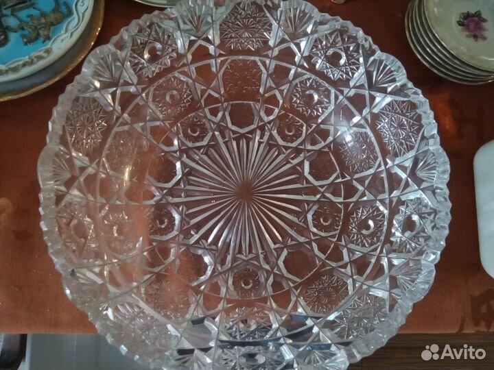 Вазы под фрукты. Круглые. Хрусталь