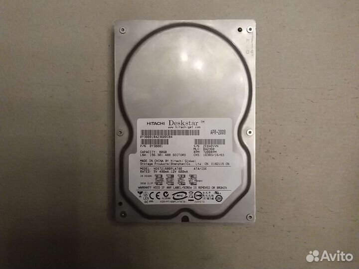 Жоский диск разем IDE 80GB