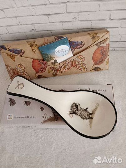 Ложка подставочная, новая, серия Ежик в тумане