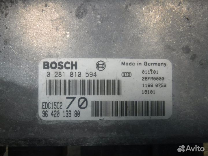 Эбу блок управления двигателем Peugeot 206 2.0 HDI