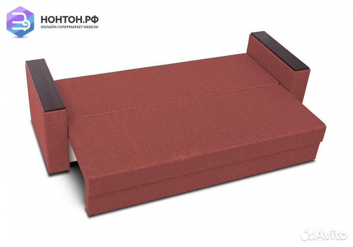 Диван еврокнижка Атланта терракотовый