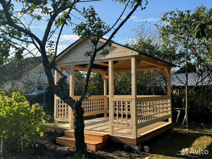 Беседка с мебелью