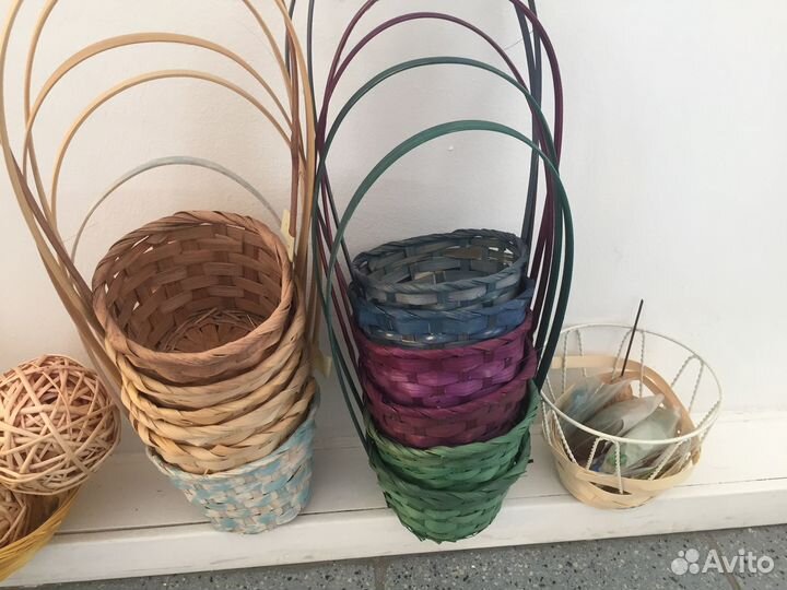Плетёные корзины,шары из ротанга