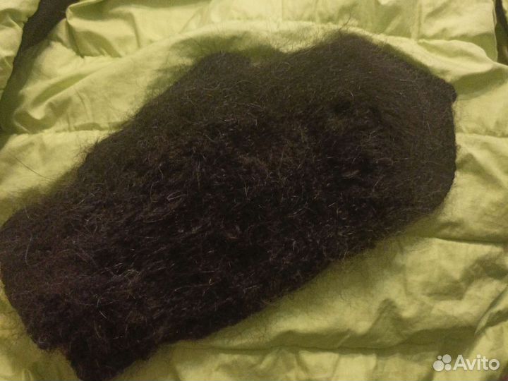 Варежки из собач пуха детс длина 22 см. С3х-6 лет