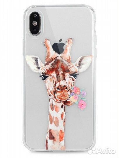 Чехол на iPhone XS max леопард и жираф