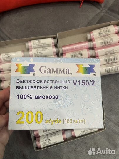 Нитки для вышивания вискоза Гамма