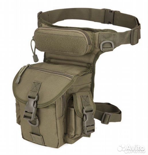 Тактическая поясная сумка (мультикам, олива)
