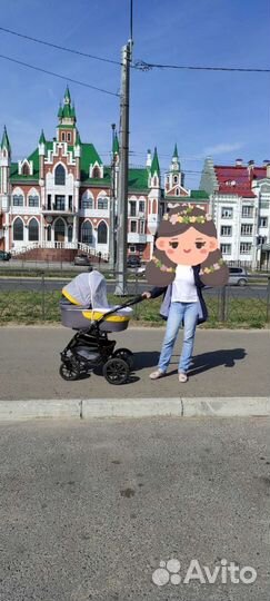 Детская коляска Alis Alvaro 2 в 1 + автолюлька