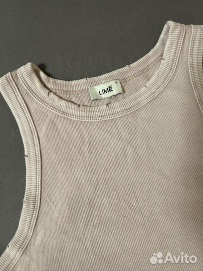 Майка lime с потертостями