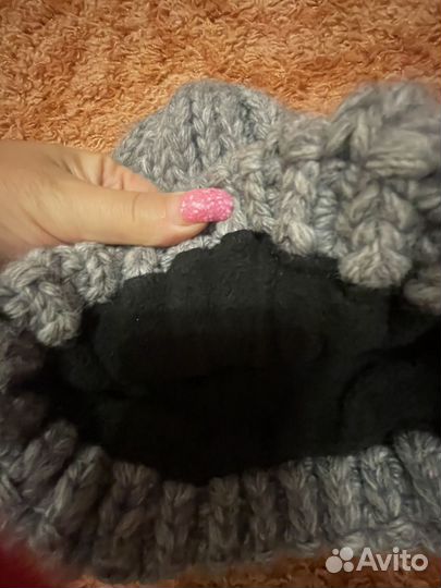 Шапка вязанная теплая