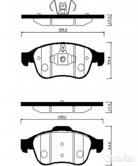 Колодки тормозные передние duster 1.5d ;2.0, fluence 1.6-2.0, Kaptur, Captur, Megane 3